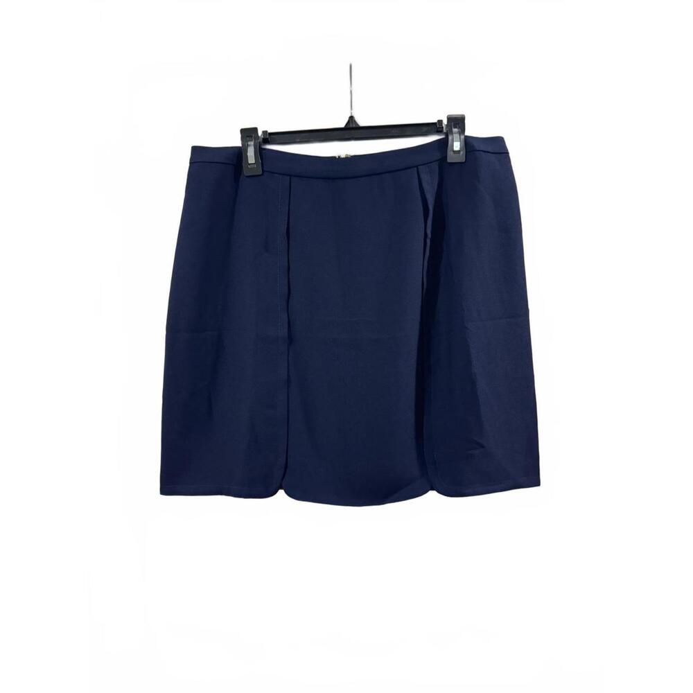 NWT Draper James Margaret Nassau Navy Scallop Hem Mini Skirt- Size 12 - Picture 2 of 9